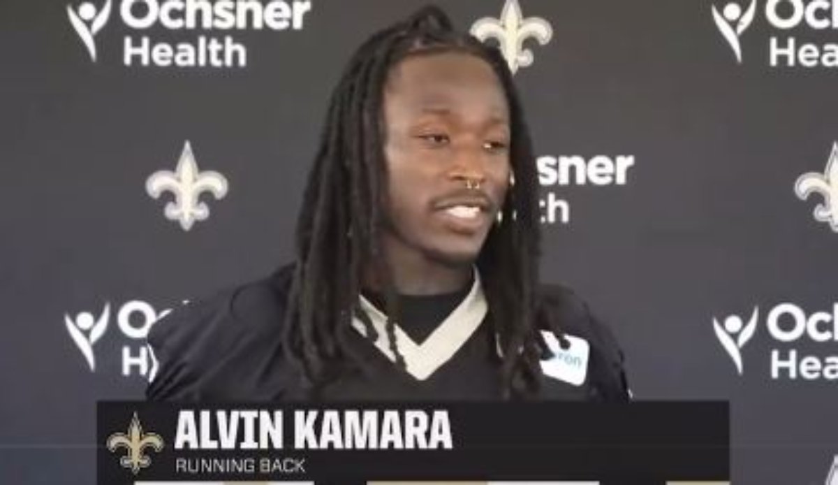 Alvin Kamara in New Orleans saints training camp